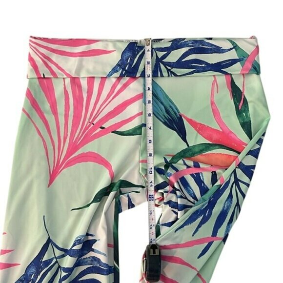 Reel Legends Womens Tropical Print Palazzo Pants L Polyester/Spandex - Picture 8 of 11